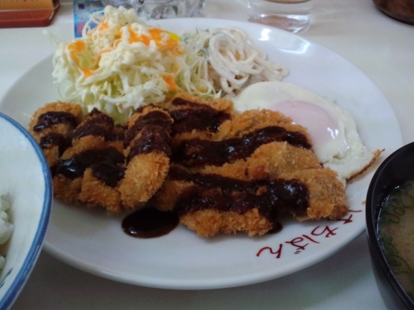 チキンカツ定食@はちばん食堂