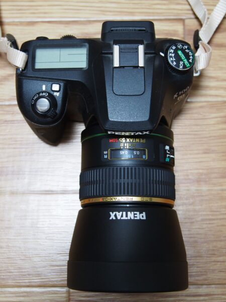 DA★55mm＋K100Ds上から